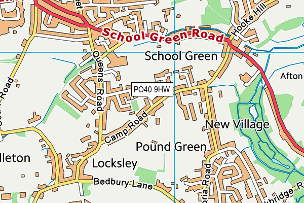 PO40 9HW map - OS VectorMap District (Ordnance Survey)