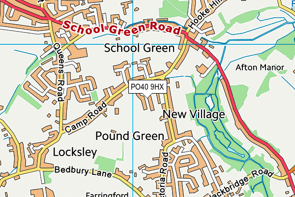 PO40 9HX map - OS VectorMap District (Ordnance Survey)