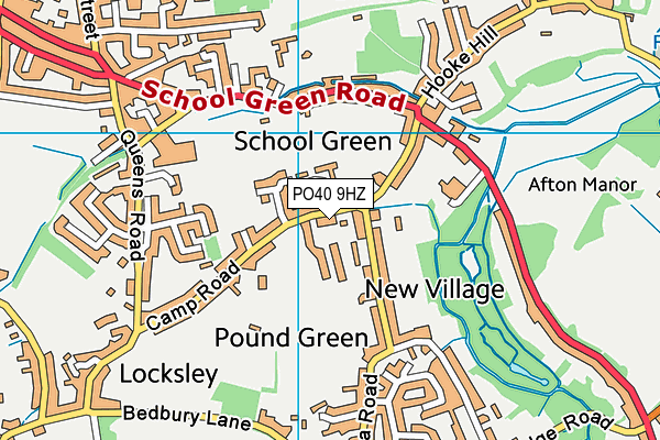 PO40 9HZ map - OS VectorMap District (Ordnance Survey)