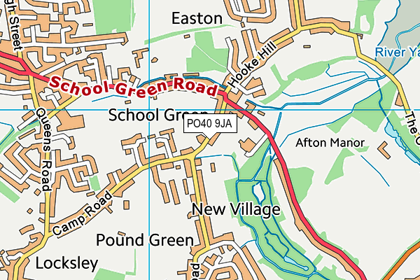 PO40 9JA map - OS VectorMap District (Ordnance Survey)