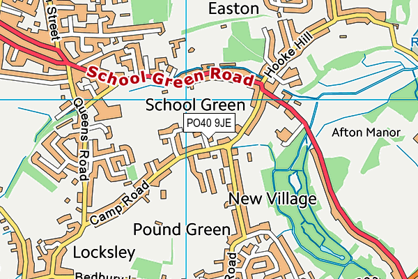 PO40 9JE map - OS VectorMap District (Ordnance Survey)