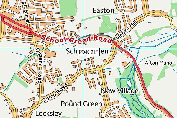 PO40 9JF map - OS VectorMap District (Ordnance Survey)