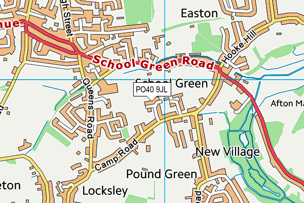 PO40 9JL map - OS VectorMap District (Ordnance Survey)