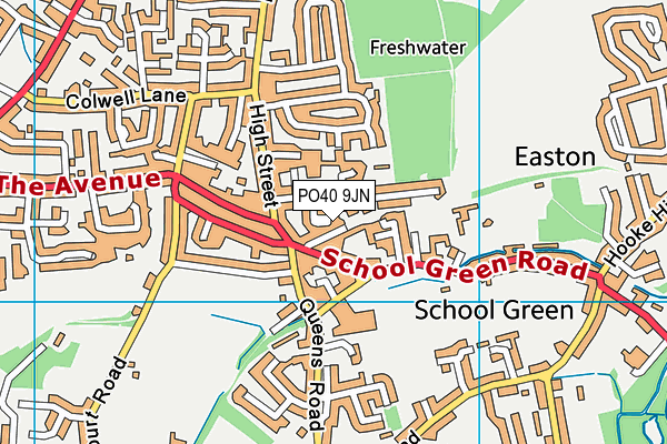 PO40 9JN map - OS VectorMap District (Ordnance Survey)