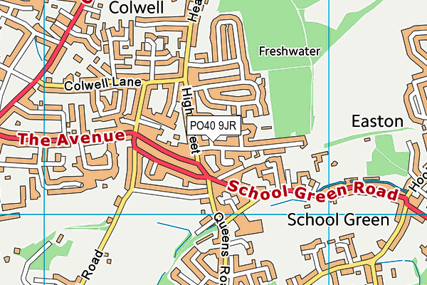 PO40 9JR map - OS VectorMap District (Ordnance Survey)