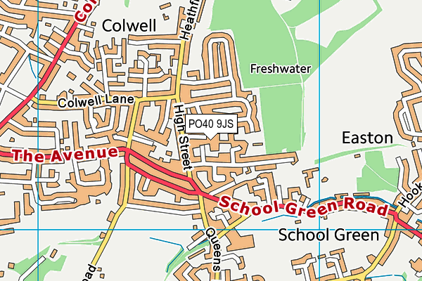 PO40 9JS map - OS VectorMap District (Ordnance Survey)