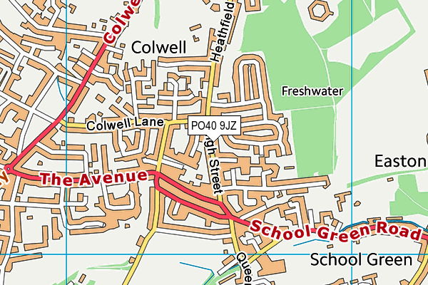 PO40 9JZ map - OS VectorMap District (Ordnance Survey)