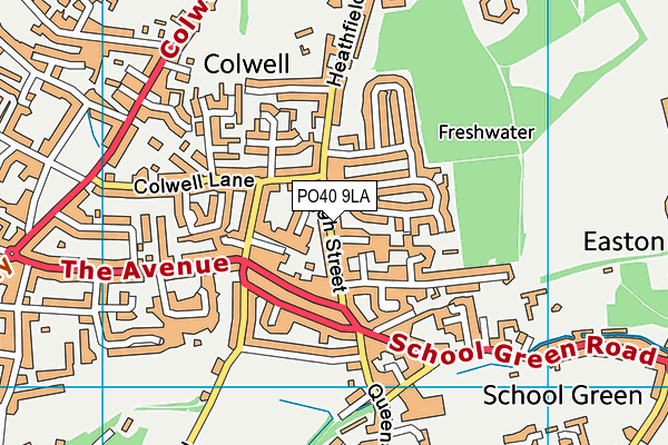 PO40 9LA map - OS VectorMap District (Ordnance Survey)