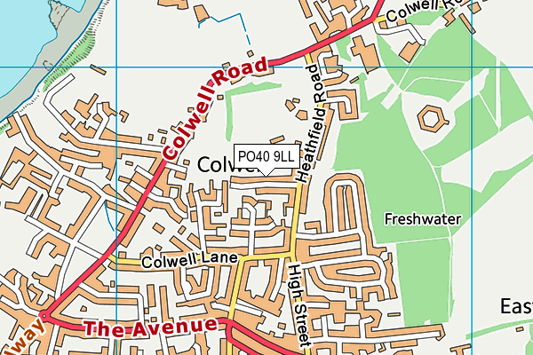 PO40 9LL map - OS VectorMap District (Ordnance Survey)