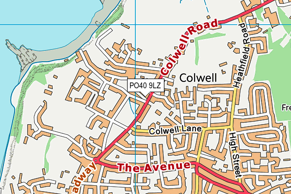 PO40 9LZ map - OS VectorMap District (Ordnance Survey)