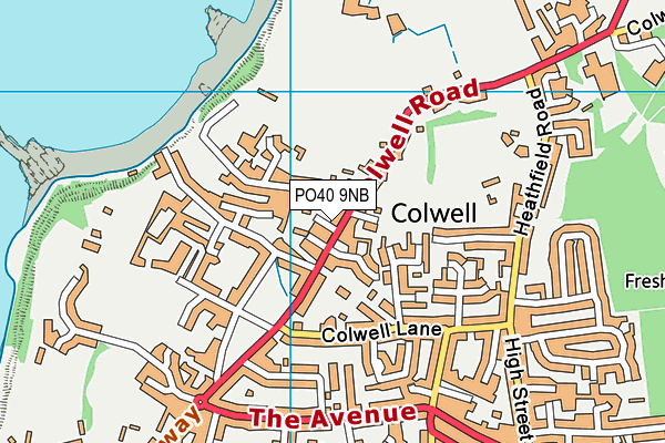 PO40 9NB map - OS VectorMap District (Ordnance Survey)