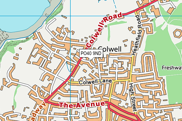 PO40 9ND map - OS VectorMap District (Ordnance Survey)