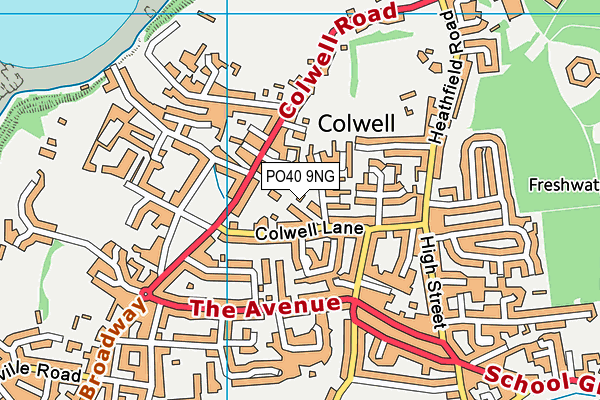 PO40 9NG map - OS VectorMap District (Ordnance Survey)