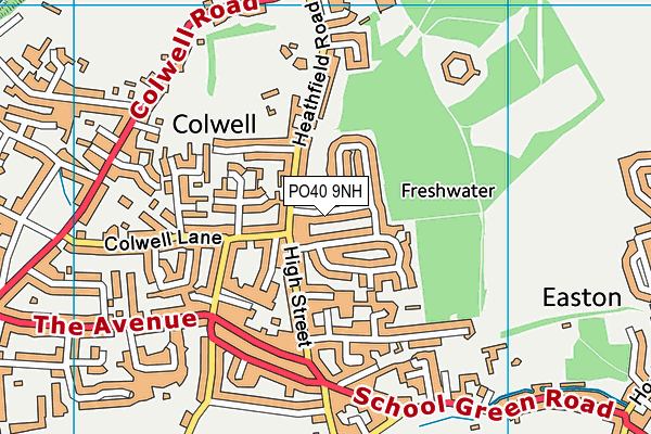 PO40 9NH map - OS VectorMap District (Ordnance Survey)