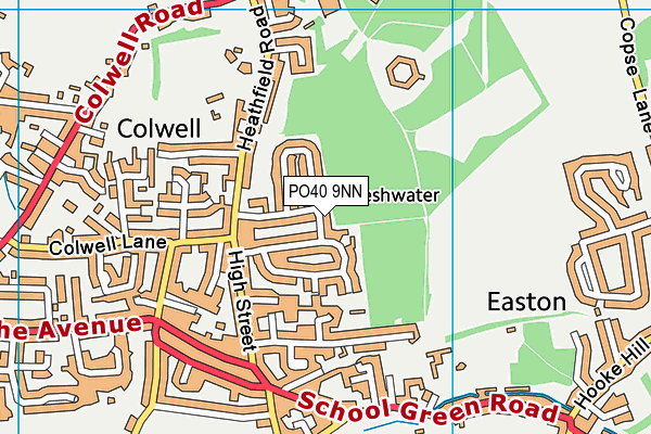 PO40 9NN map - OS VectorMap District (Ordnance Survey)