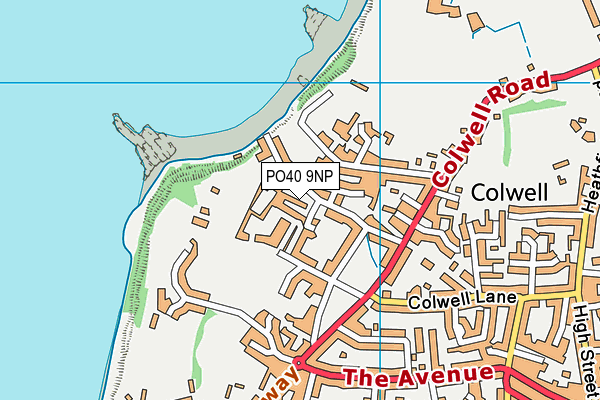 PO40 9NP map - OS VectorMap District (Ordnance Survey)