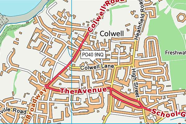 PO40 9NQ map - OS VectorMap District (Ordnance Survey)