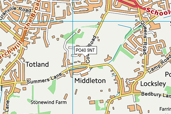 PO40 9NT map - OS VectorMap District (Ordnance Survey)