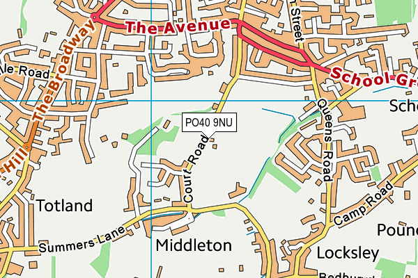 PO40 9NU map - OS VectorMap District (Ordnance Survey)