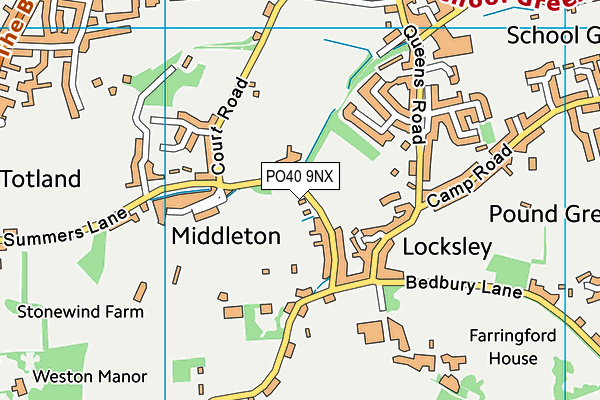 PO40 9NX map - OS VectorMap District (Ordnance Survey)