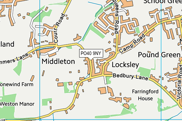 PO40 9NY map - OS VectorMap District (Ordnance Survey)