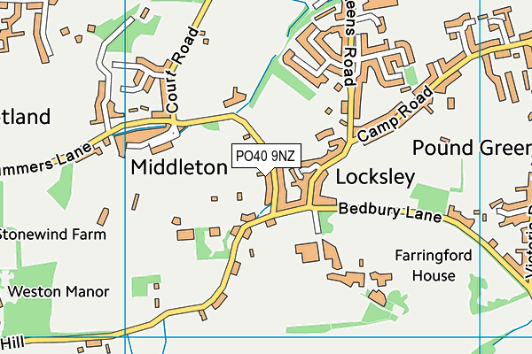 PO40 9NZ map - OS VectorMap District (Ordnance Survey)