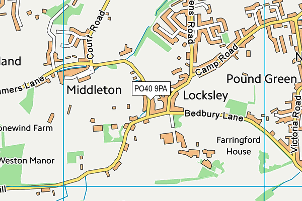 PO40 9PA map - OS VectorMap District (Ordnance Survey)