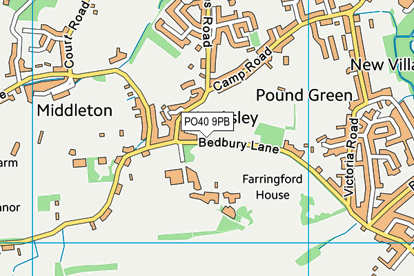 PO40 9PB map - OS VectorMap District (Ordnance Survey)