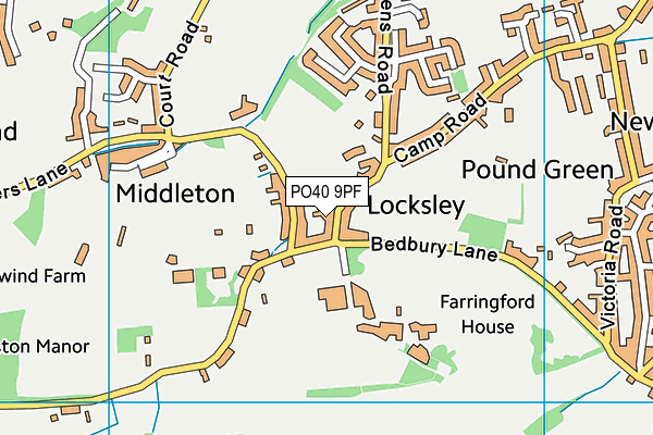 PO40 9PF map - OS VectorMap District (Ordnance Survey)