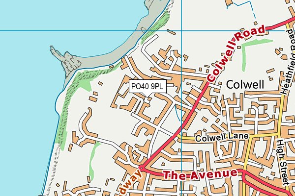 PO40 9PL map - OS VectorMap District (Ordnance Survey)