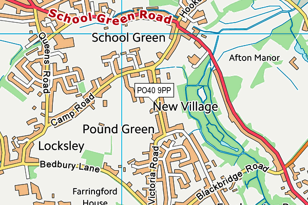 PO40 9PP map - OS VectorMap District (Ordnance Survey)