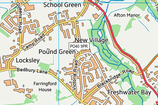 PO40 9PR map - OS VectorMap District (Ordnance Survey)