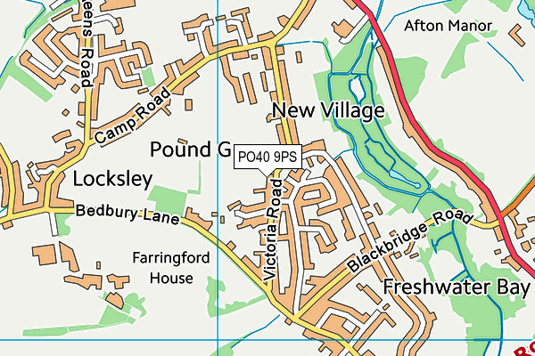 PO40 9PS map - OS VectorMap District (Ordnance Survey)