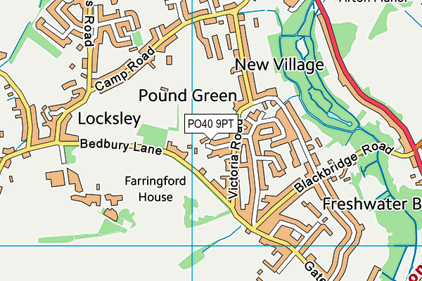 PO40 9PT map - OS VectorMap District (Ordnance Survey)