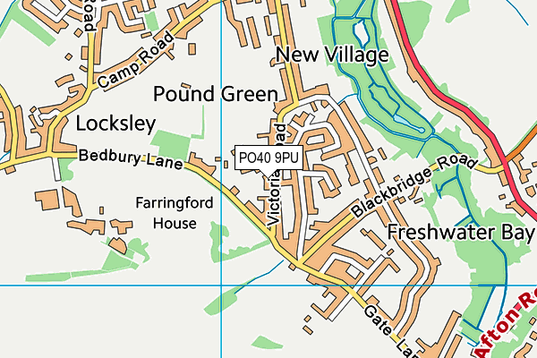 PO40 9PU map - OS VectorMap District (Ordnance Survey)