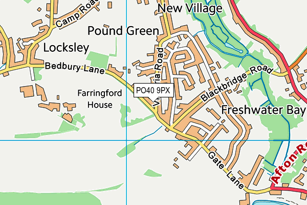 PO40 9PX map - OS VectorMap District (Ordnance Survey)