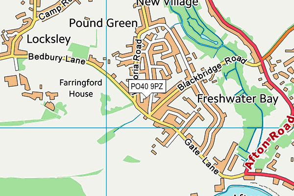 PO40 9PZ map - OS VectorMap District (Ordnance Survey)