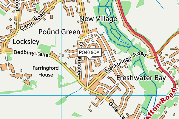 PO40 9QA map - OS VectorMap District (Ordnance Survey)