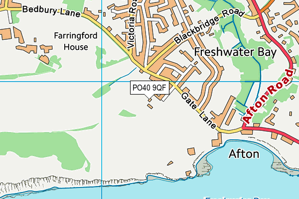 PO40 9QF map - OS VectorMap District (Ordnance Survey)