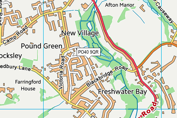 PO40 9QR map - OS VectorMap District (Ordnance Survey)