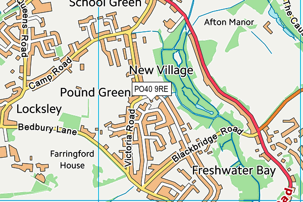 PO40 9RE map - OS VectorMap District (Ordnance Survey)