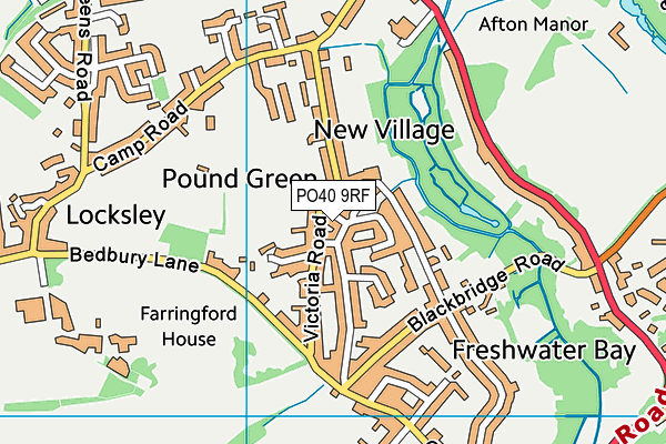 PO40 9RF map - OS VectorMap District (Ordnance Survey)