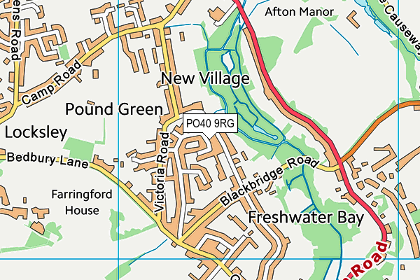 PO40 9RG map - OS VectorMap District (Ordnance Survey)