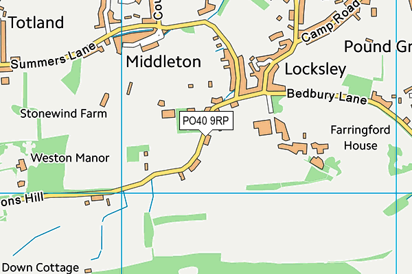 PO40 9RP map - OS VectorMap District (Ordnance Survey)