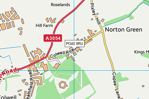 PO40 9RU map - OS VectorMap District (Ordnance Survey)