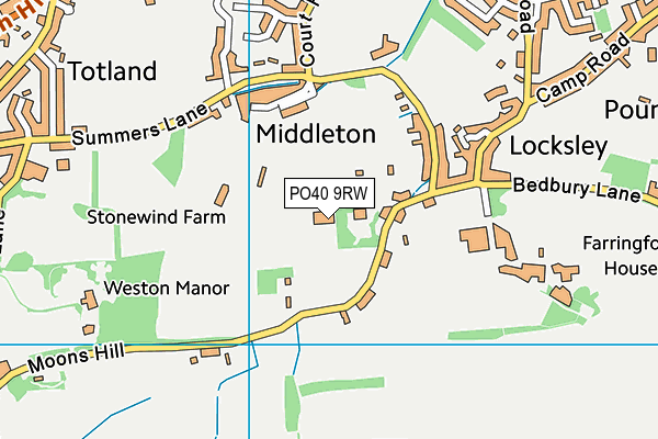 PO40 9RW map - OS VectorMap District (Ordnance Survey)