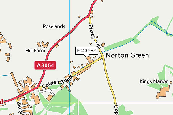 PO40 9RZ map - OS VectorMap District (Ordnance Survey)