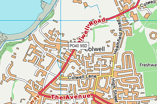 PO40 9SD map - OS VectorMap District (Ordnance Survey)