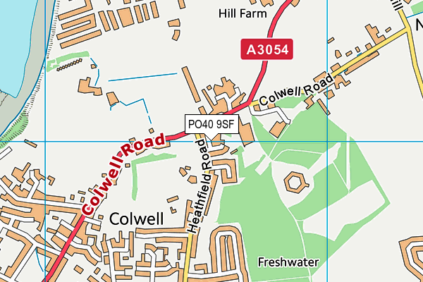 PO40 9SF map - OS VectorMap District (Ordnance Survey)