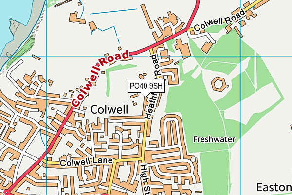 PO40 9SH map - OS VectorMap District (Ordnance Survey)